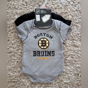 ✨2/$20✨ NHL Boston Bruins Gray and Black Bodysuits